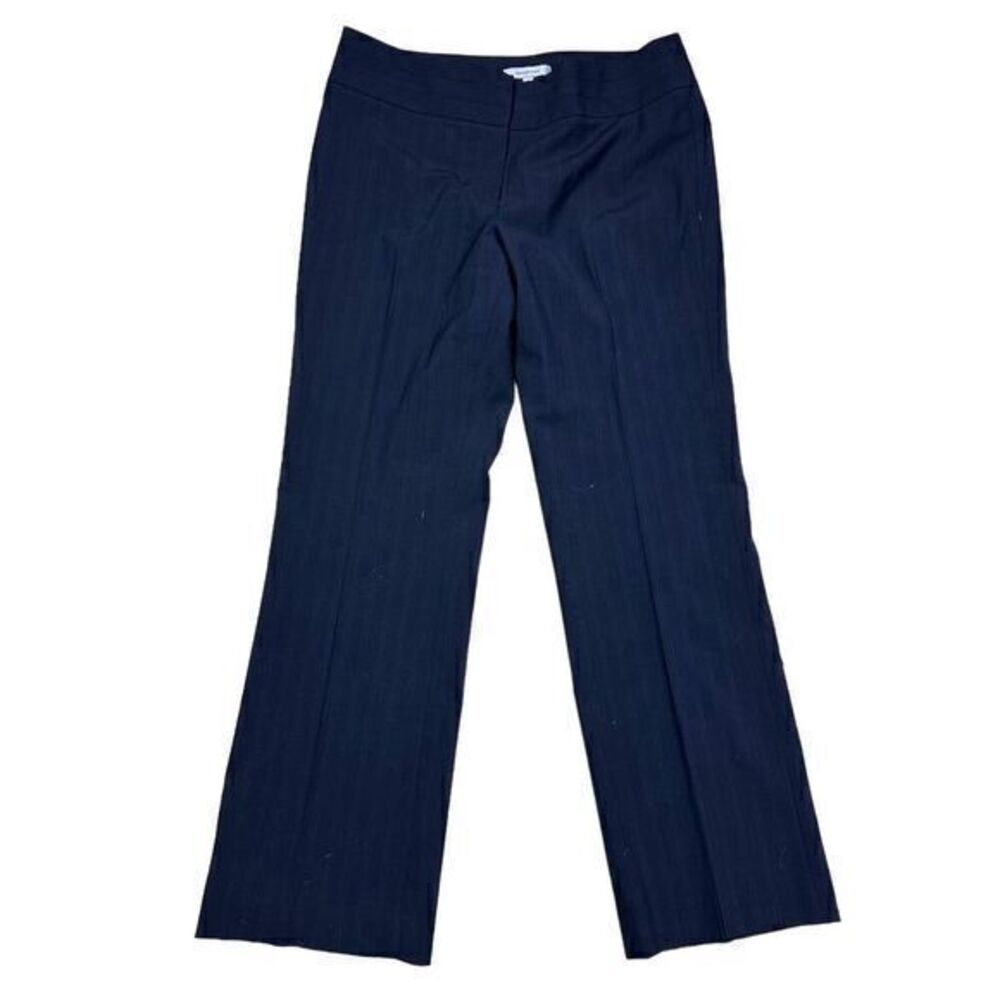 Classiques Entier Women's Size 10 Black Navy Striped Dress Pants Business Wool
